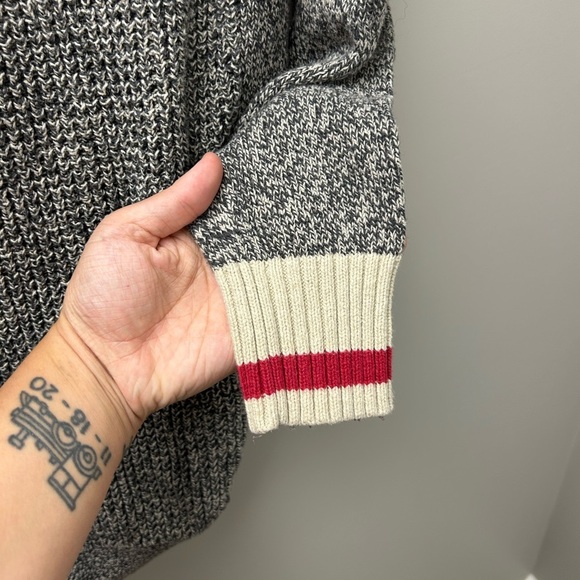 Roots Knit Grey Cabin Crew Neck Sweater - Picture 4 of 5